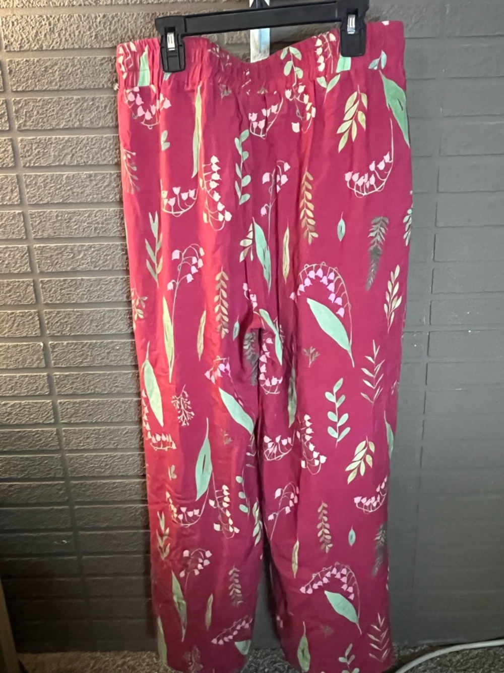 Uncommon Goods Raspberry and Olive Printed Pants - Picture 3 of 6